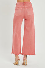 Load image into Gallery viewer, Peach Wide Leg Crop Jeans

