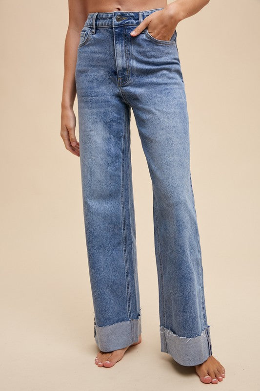 90's Cuffed Jeans