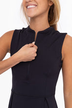 Load image into Gallery viewer, Black Half Zip Dress
