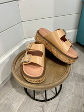 Load image into Gallery viewer, Nude Cork Buckle Sandals
