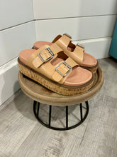 Load image into Gallery viewer, Nude Cork Buckle Sandals

