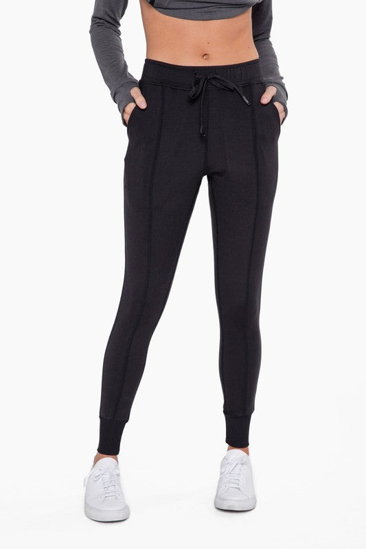 Black Paneled Joggers