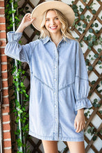 Load image into Gallery viewer, Denim 3/4 Sleeve Dress
