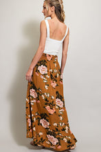 Load image into Gallery viewer, Brown Floral Maxi Skirt
