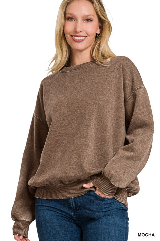 Mocha Crew Pullover