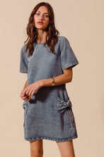 Load image into Gallery viewer, Bow Denim Dress
