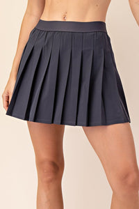 Black Pleated Skort