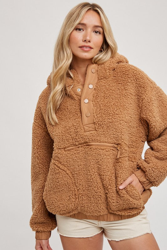 Taupe Sherpa Pullover