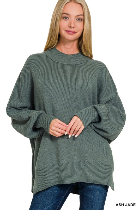 Oversized Jade Pullover