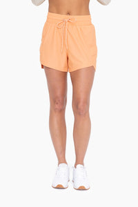 Orange Cargo Athletic Shorts