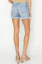 Load image into Gallery viewer, Lt. Wash Distressed Hem Shorts
