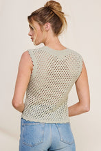 Load image into Gallery viewer, Sage Scallop Hem Knit
