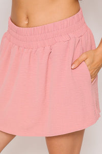 Mauve Smocked Skort