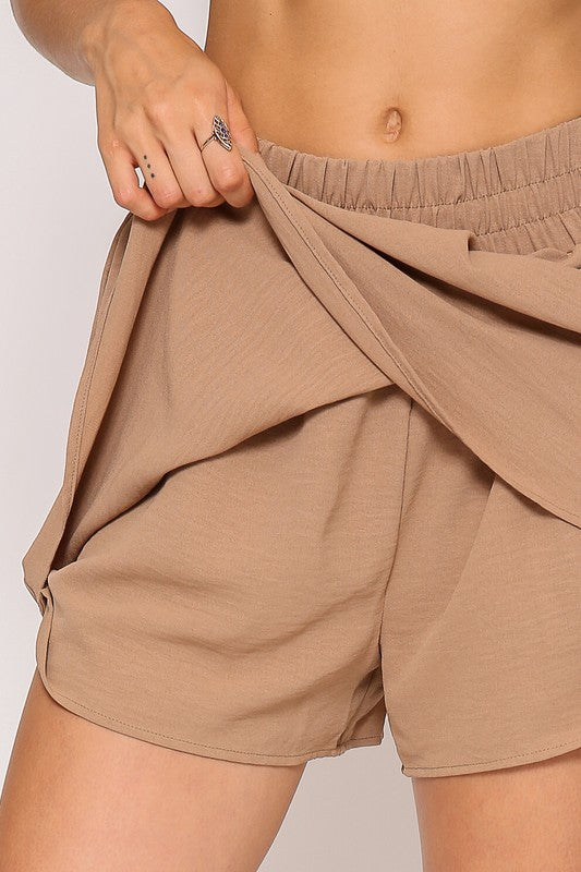 Mocha Smocked Skort