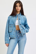Load image into Gallery viewer, Pocket Detail Jean Jacket
