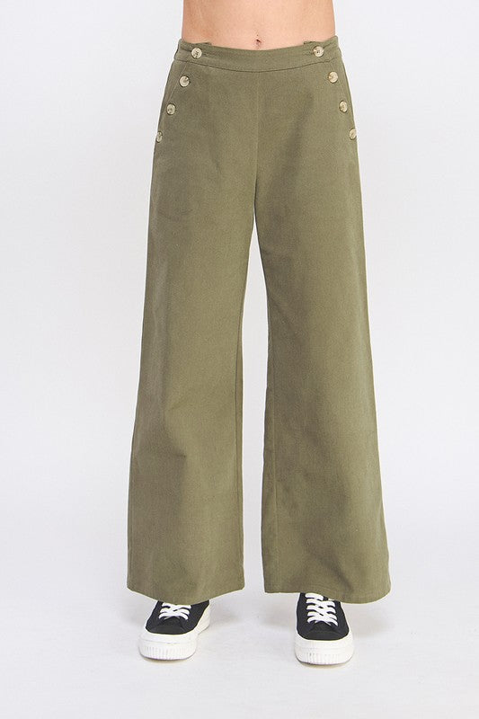 Olive Twill Pants