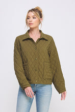 Load image into Gallery viewer, Olive Quilted Jacket

