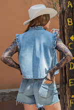 Load image into Gallery viewer, Denim Ruffle Stitch Vest

