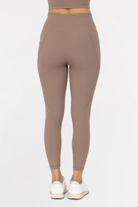 Deep Taupe Ribbed Leggings