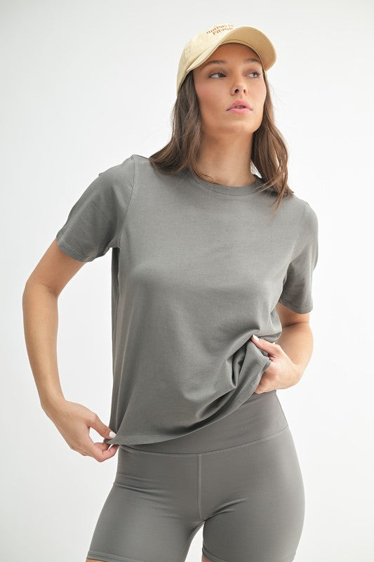 Pewter Boxy Fit Tee