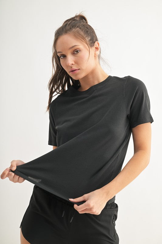 Black Boxy Fit Tee