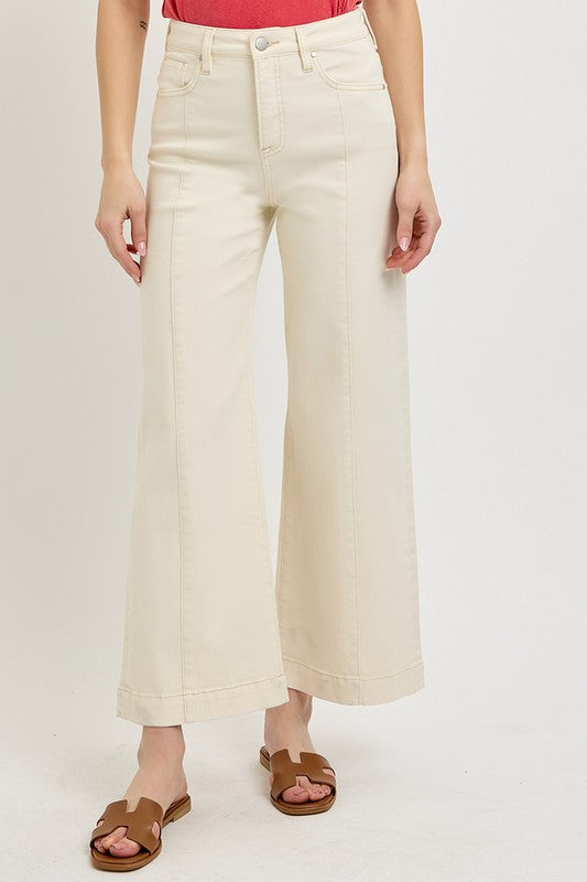 Hi Rise Ivory Crop Jean