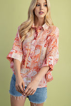 Load image into Gallery viewer, Coral Popover Top
