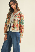 Load image into Gallery viewer, Flower Button Down Jacket
