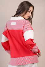 Load image into Gallery viewer, Red Colorblock Pullover
