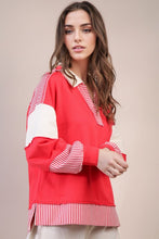 Load image into Gallery viewer, Red Colorblock Pullover
