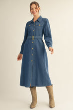 Load image into Gallery viewer, Denim Belted Dress

