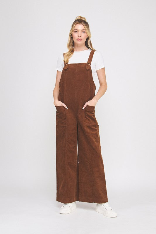 Brown Corduroy Overalls