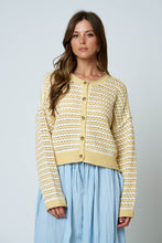 Load image into Gallery viewer, Butter Yellow STripe Cardi
