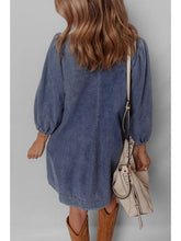 Load image into Gallery viewer, Denim 3/4 Sleeve Dress
