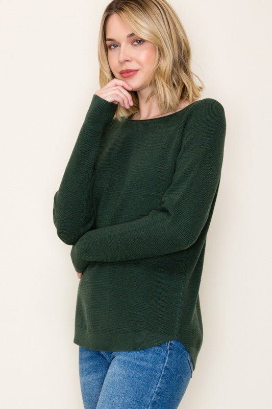 Forest Mini Waffle Sweater
