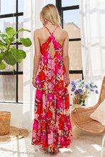 Load image into Gallery viewer, Red Floral Maxi Dress

