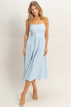Load image into Gallery viewer, Blue Stripe Spaghetti Strap Dress
