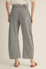 Load image into Gallery viewer, Black Stripe Barrel Jeans
