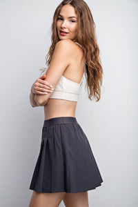 Black Pleated Skort