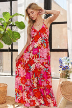 Load image into Gallery viewer, Red Floral Maxi Dress

