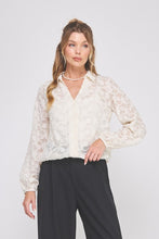 Load image into Gallery viewer, Cream Jacquard Blouse
