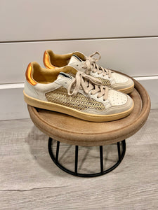 Gold Woven Sneakers