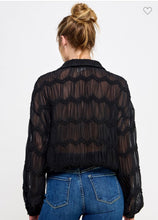 Load image into Gallery viewer, Black Textured Blouse
