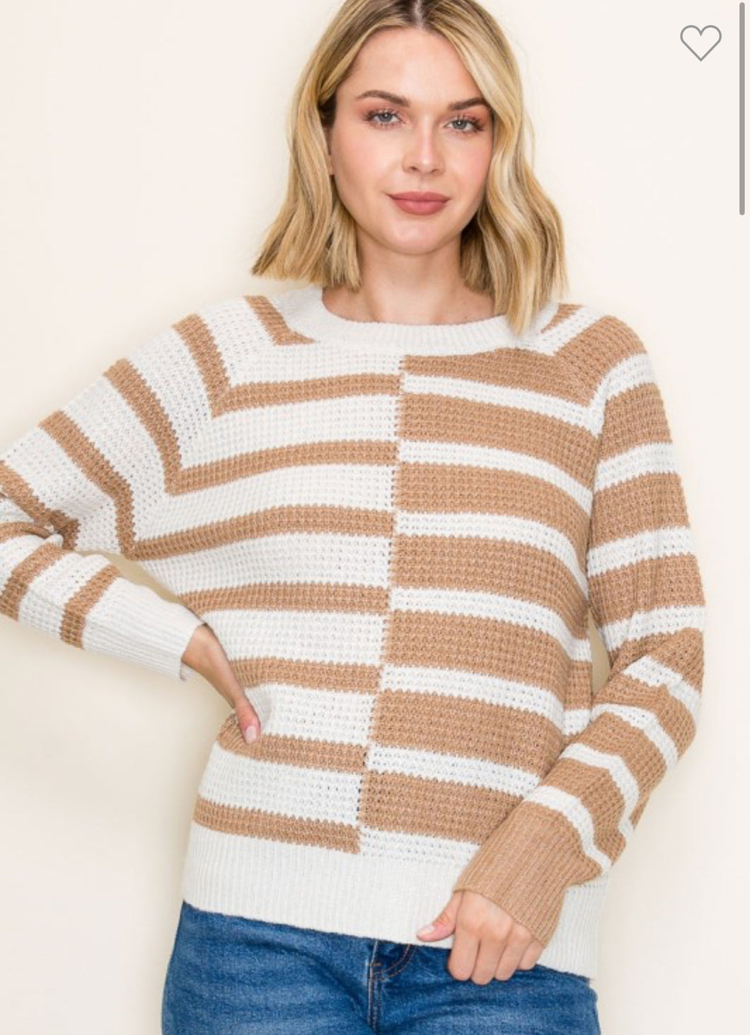 Lt. Camel Stripe Raglan