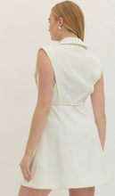Load image into Gallery viewer, Cream Button Collard Dress
