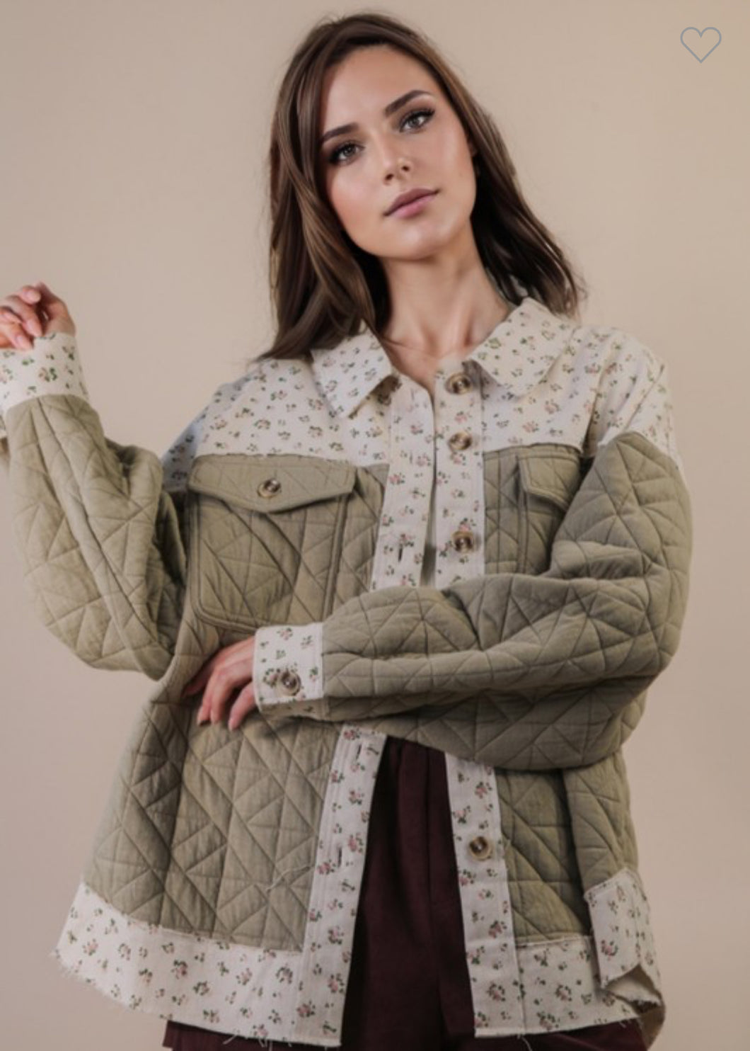 Quilted Floral Mix Jacket