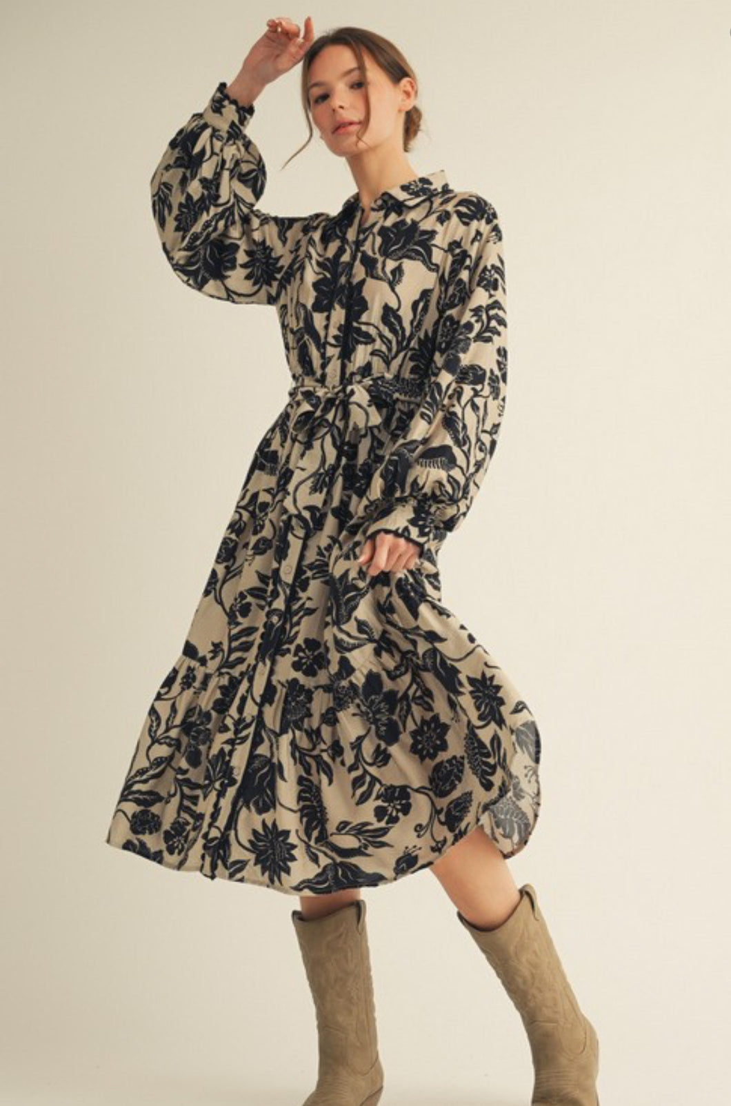 Oatmeal Print Dress