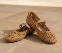 Load image into Gallery viewer, Camel Woven Flats

