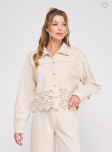 Load image into Gallery viewer, Bone Suede Eyelet Jacket
