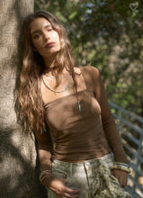 Load image into Gallery viewer, Brown Sheer Square Neck
